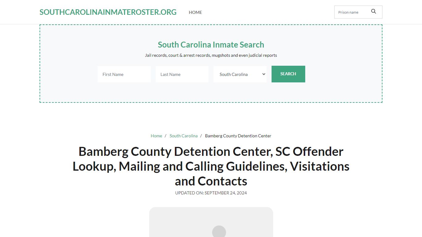 Bamberg County Detention Center - South Carolina Inmate Roster