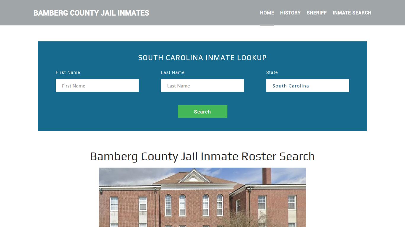 Bamberg County Jail Inmate Roster Lookup, Bamberg, SC